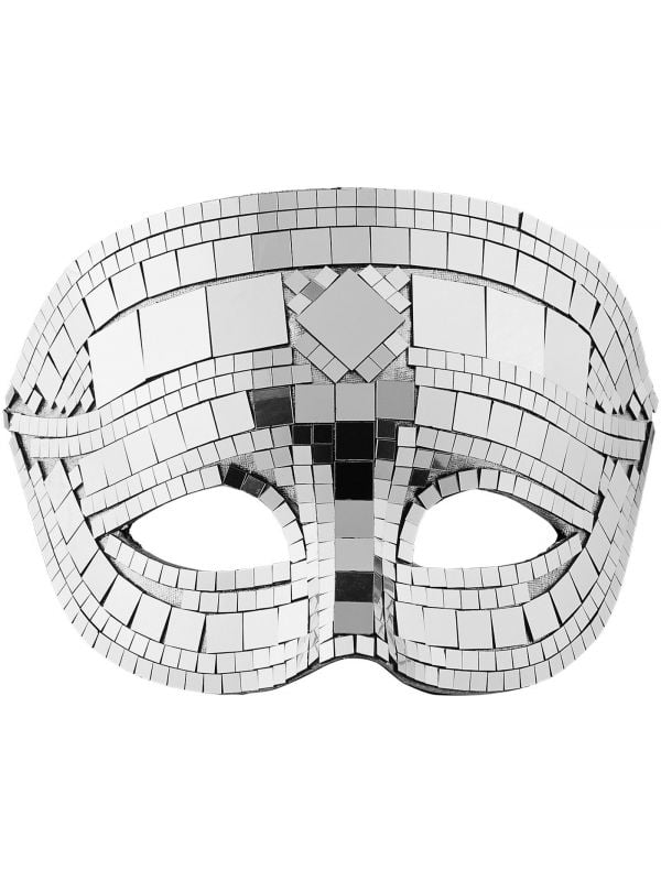 Zilveren disco masker