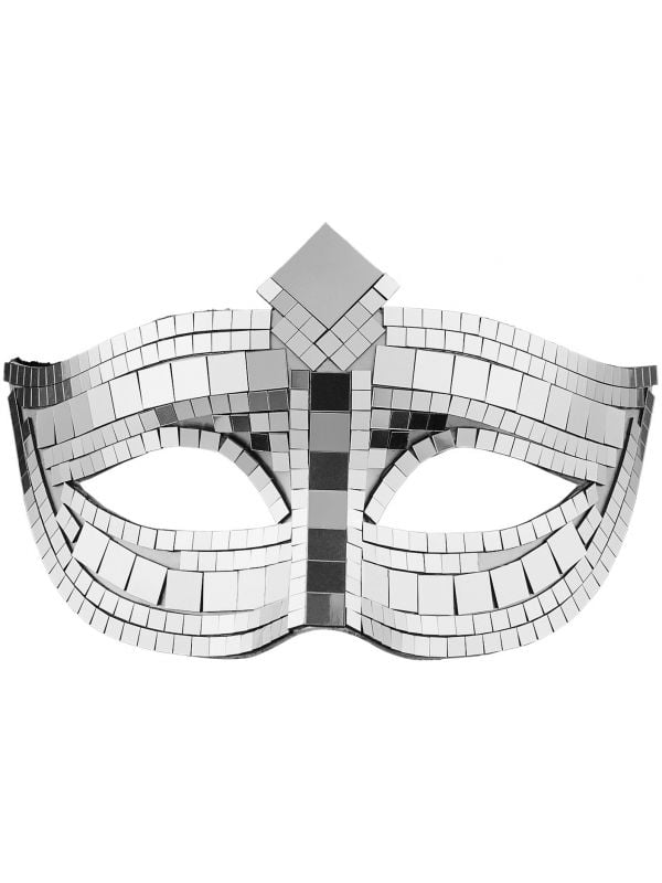 Zilveren disco oogmasker
