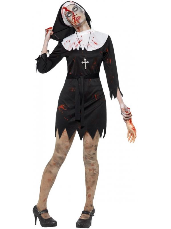 Zombie nonnen kostuum