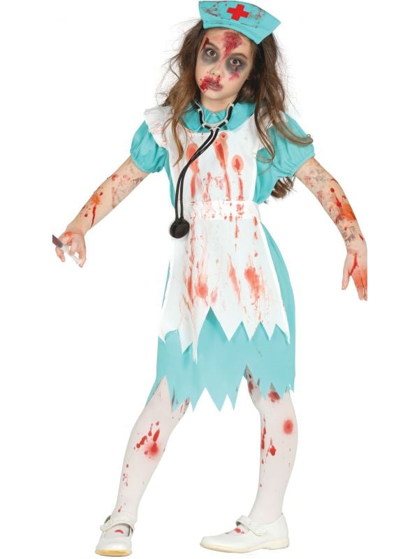 Zombie verpleegster jurk kind