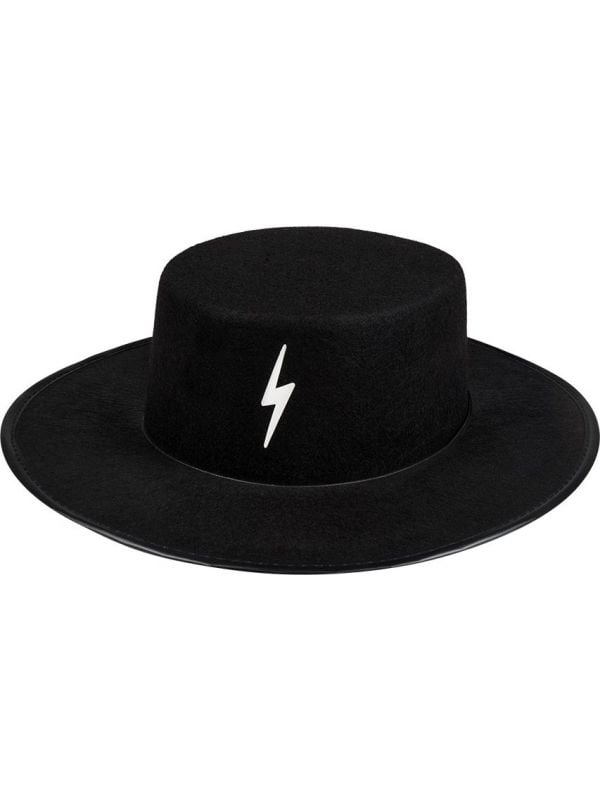 Zorro bandiet zwarte hoed kind