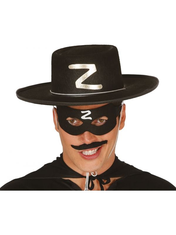 Zorro hoed zwart