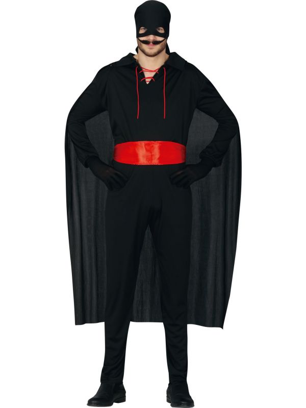 Zorro superheld kostuum mannen
