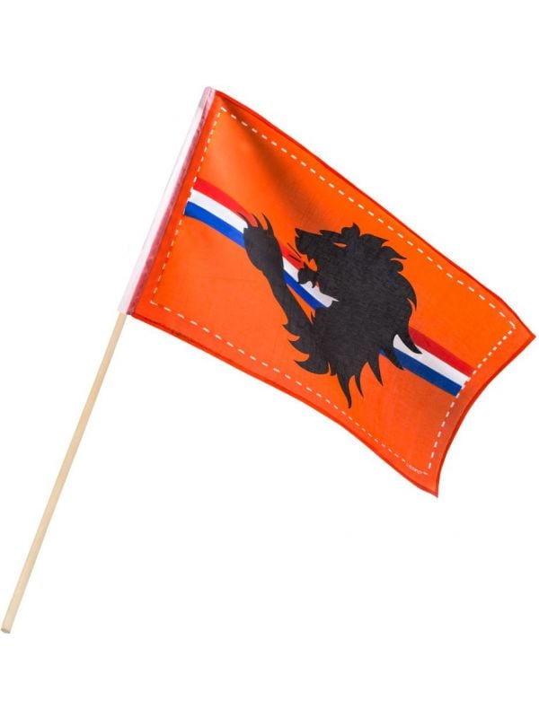 Zwaaivlag Nederland met leeuw