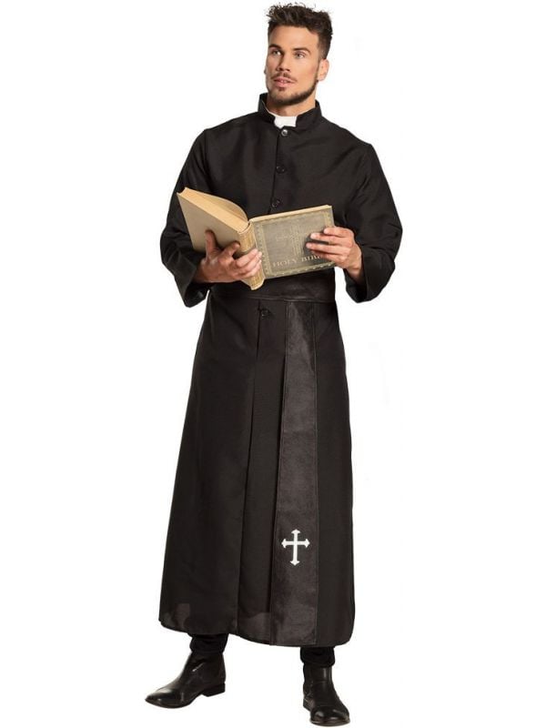 Zwart heilig priester kostuum