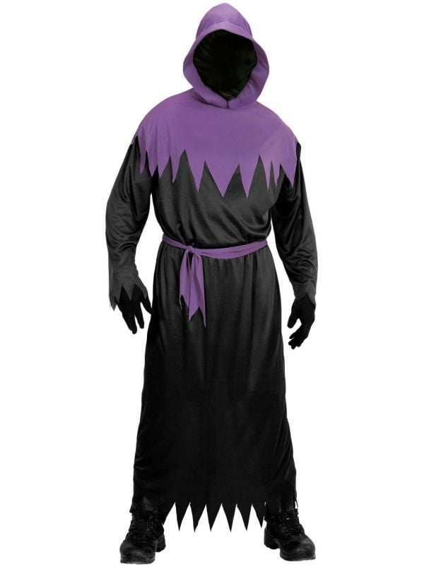 Zwart paars spook kostuum kind