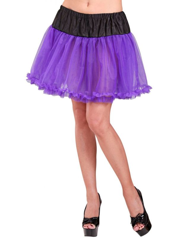 Zwart paarse petticoat