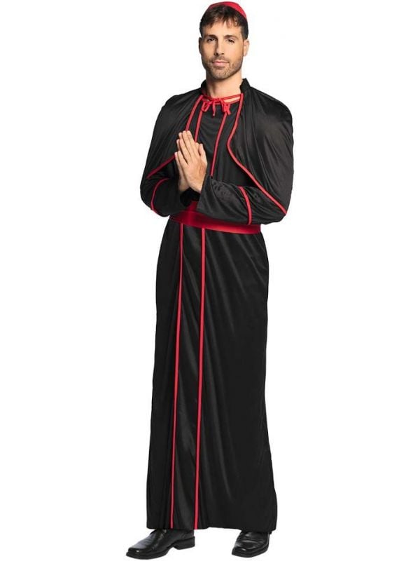 Zwart rode kardinaal kostuum heren