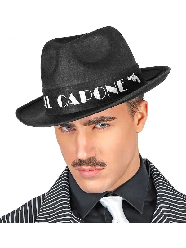 Zwarte Al Capone hoed