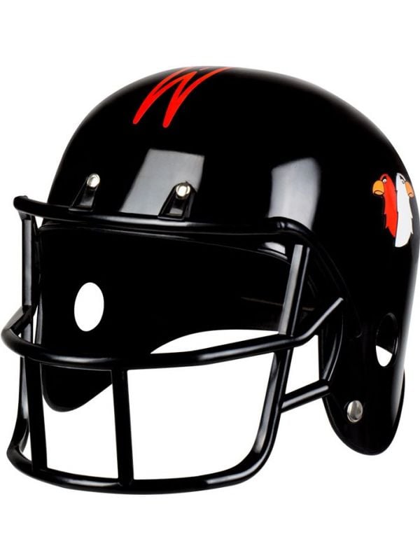Zwarte american football helm