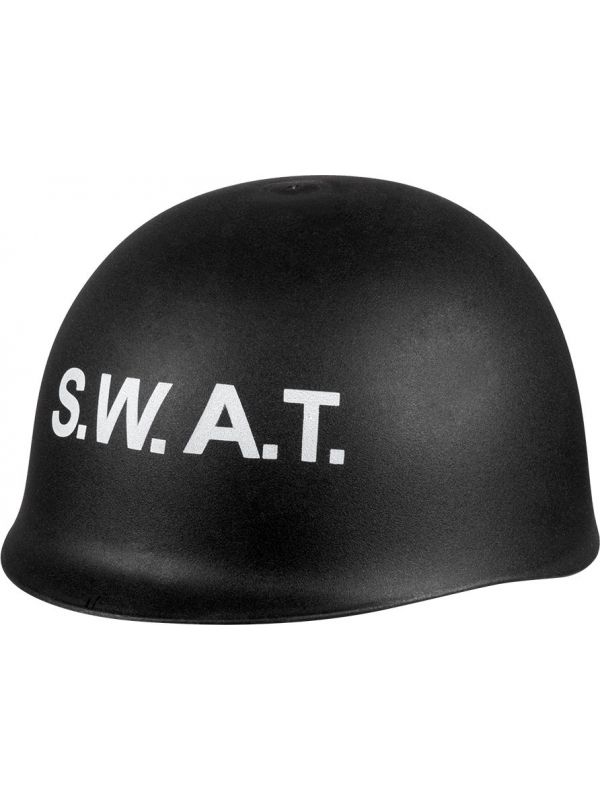 Zwarte basic swat helm