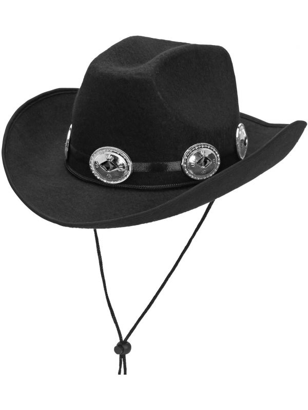 Zwarte cowboy hoed mannen