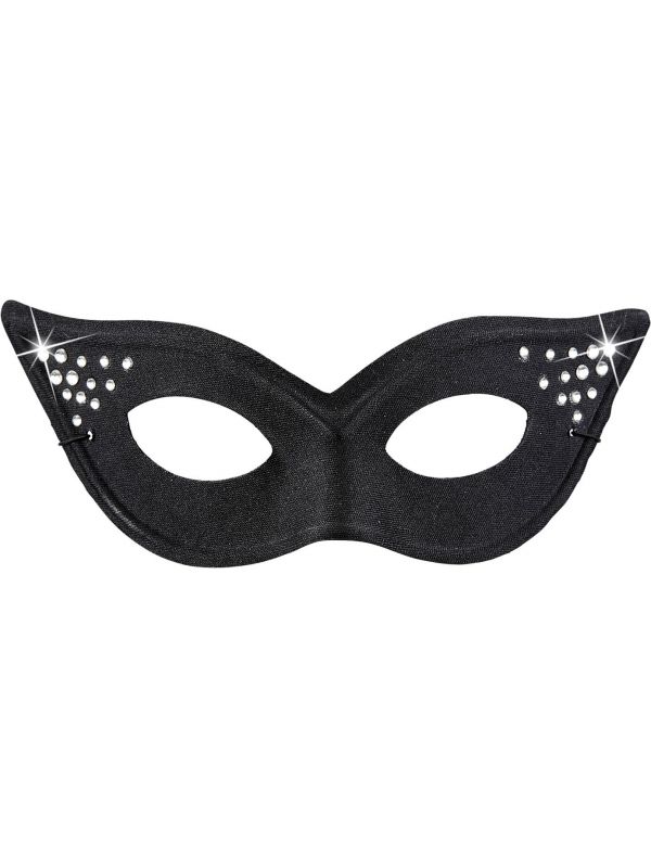 Zwarte glamour oogmasker