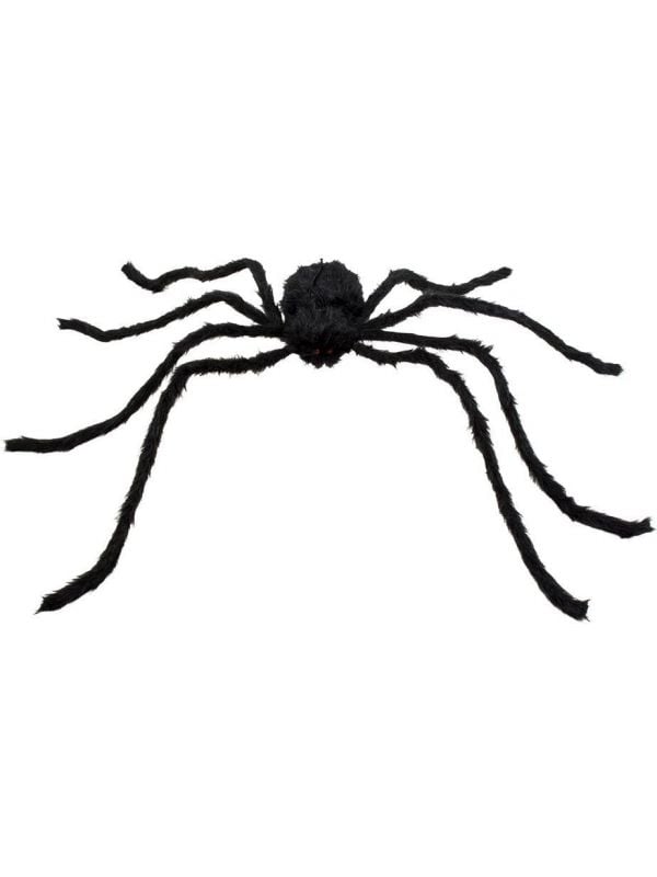 Zwarte harige spin horror decoratie XL