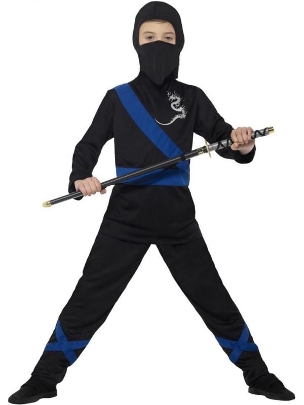 Zwarte jongens ninja outfit