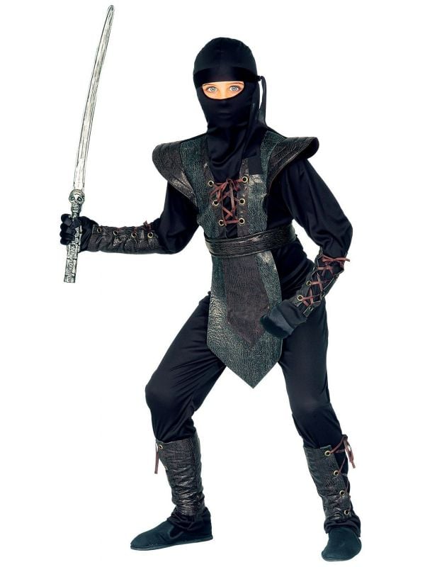 Zwarte ninja kostuum