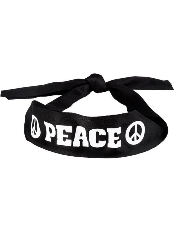 Zwarte peace hoofdband