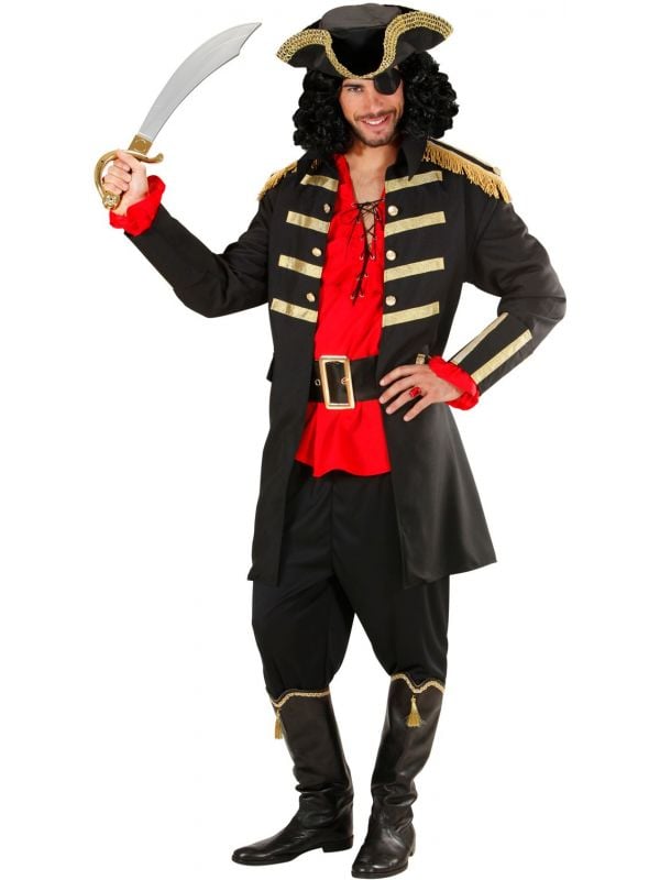 Zwarte piraat/kapitein kostuum