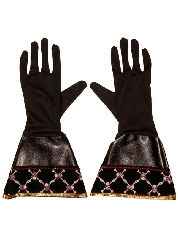 Zwarte piraten handschoenen