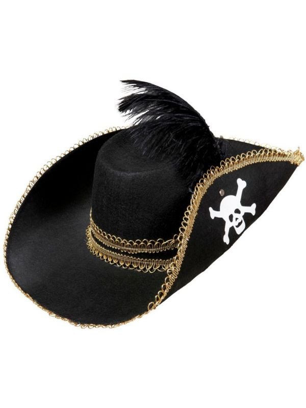 Zwarte piraten hoed