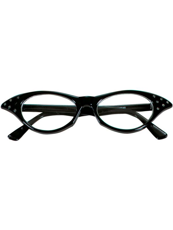 Zwarte retro bril