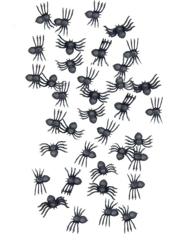 Zwarte spinnen 70stuks