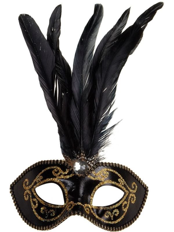 fotografie Regeneratief Ik zie je morgen Zwarte venetiaanse carnival oogmasker | Carnavalskleding.nl