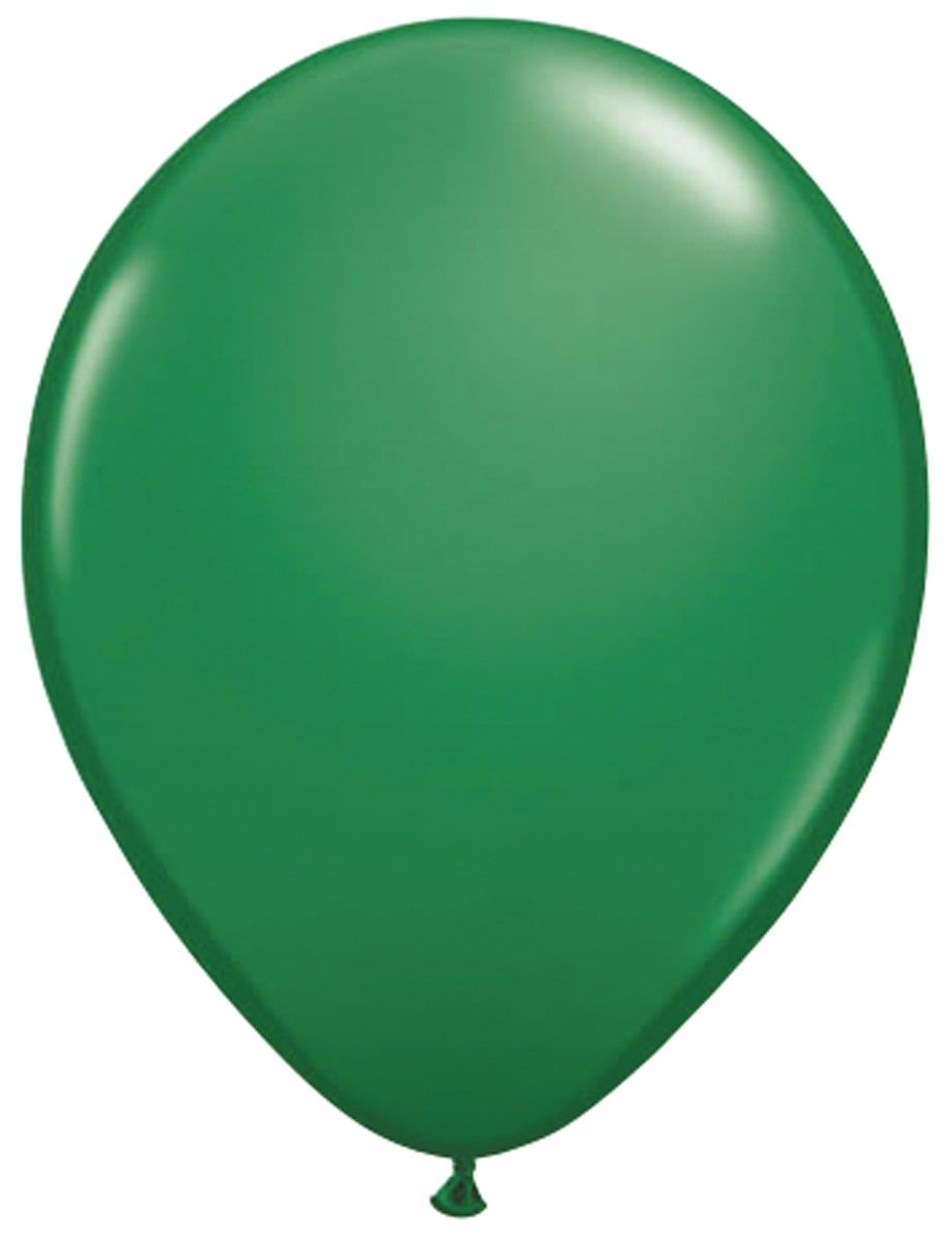 10 donkergroene metallic ballonnen 30cm