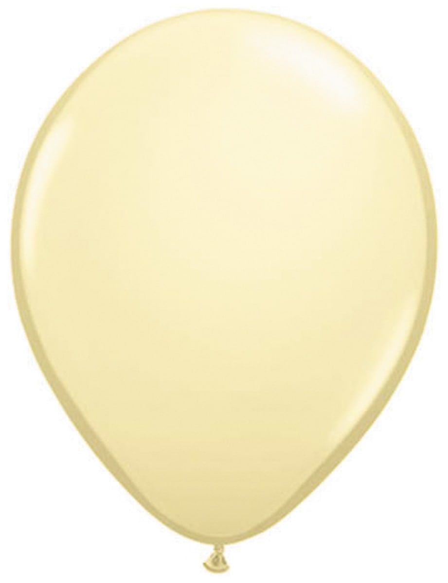 10 ivoor witte metallic ballonnen 30cm