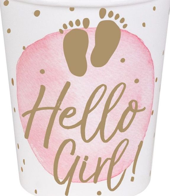 10 Papieren Bekertjes Baby Shower Meisje