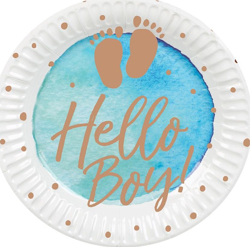 10 Papieren Bordjes Baby Shower Jongen