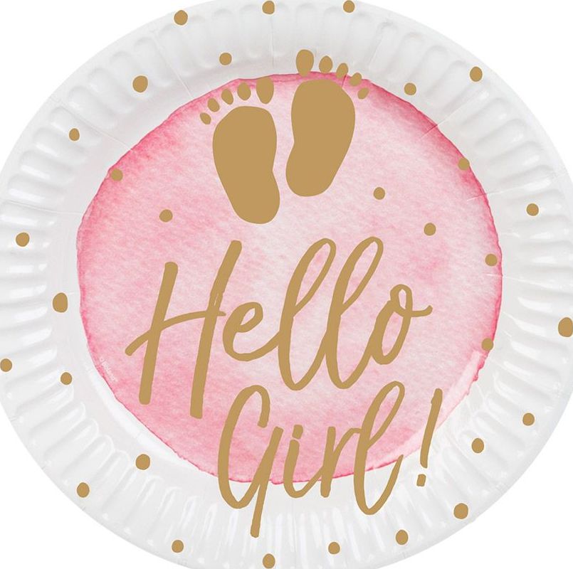 10 Papieren Bordjes Baby Shower Meisje