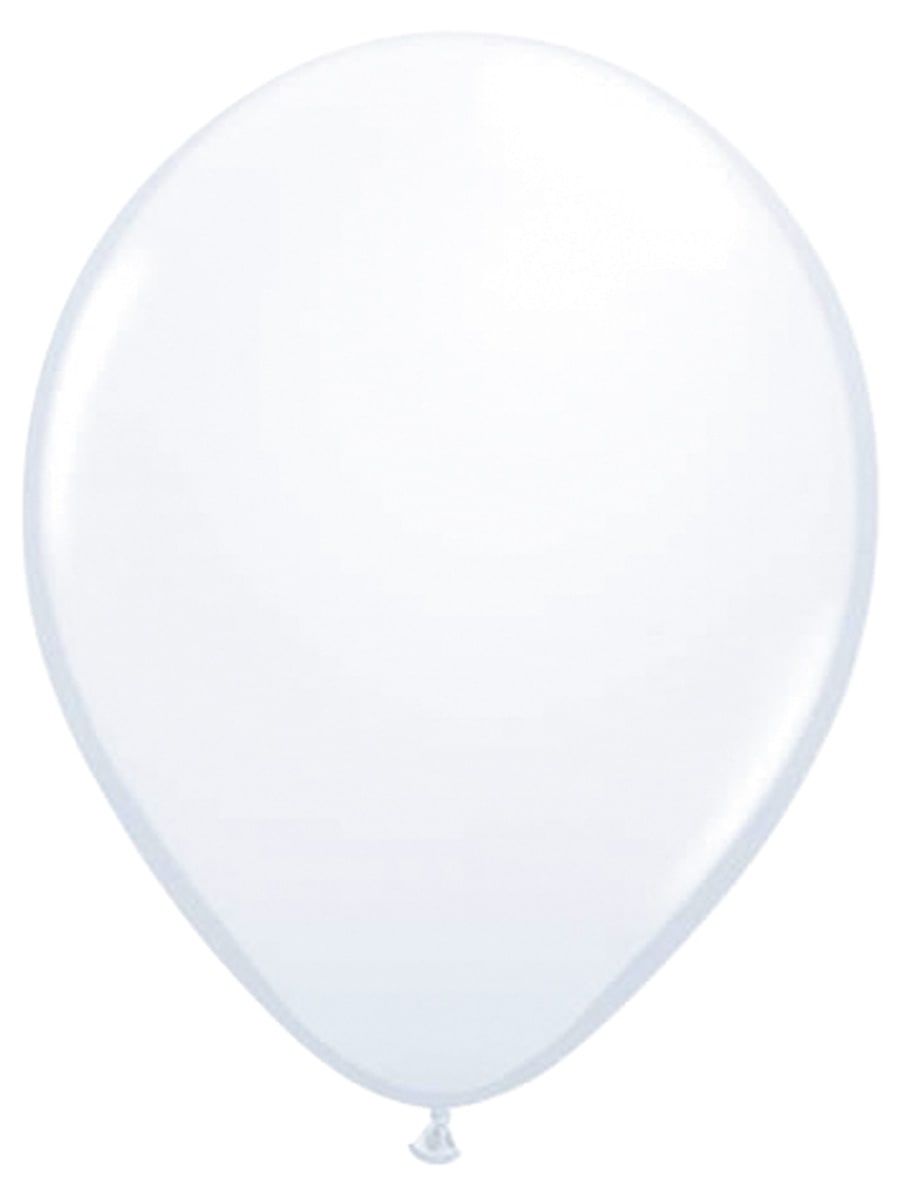 10 witte metallic ballonnen 30cm