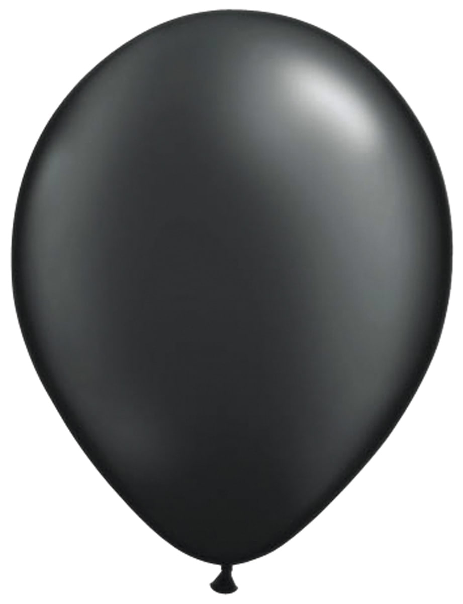 10 zwarte metallic ballonnen 30cm