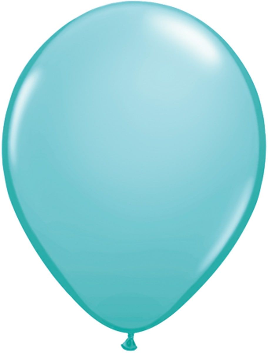 100 carribean blauwe ballonnen 13cm