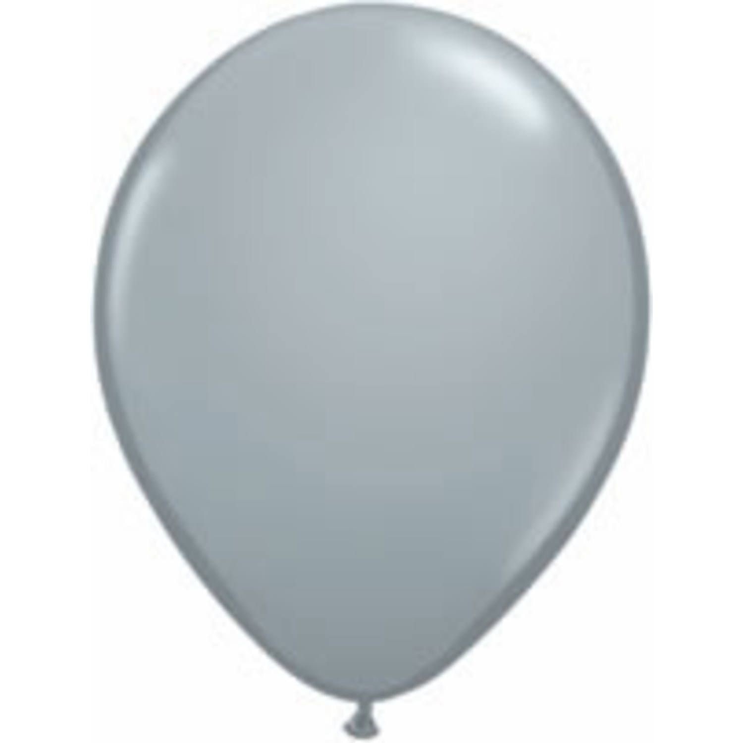 100 grijze ballonnen 13cm