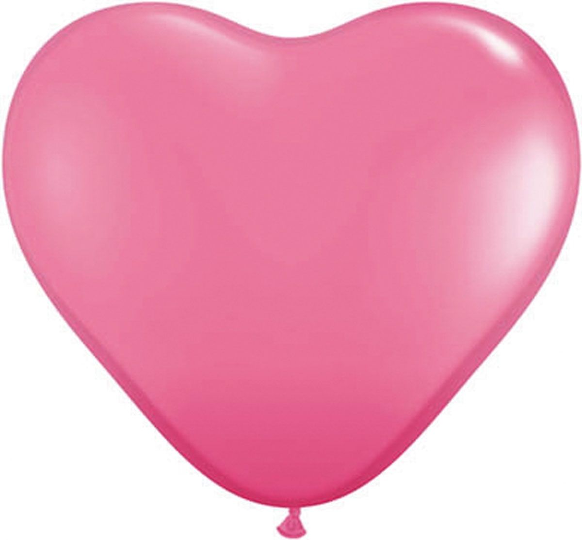 100 hartvormige ballonnen felroze 15cm