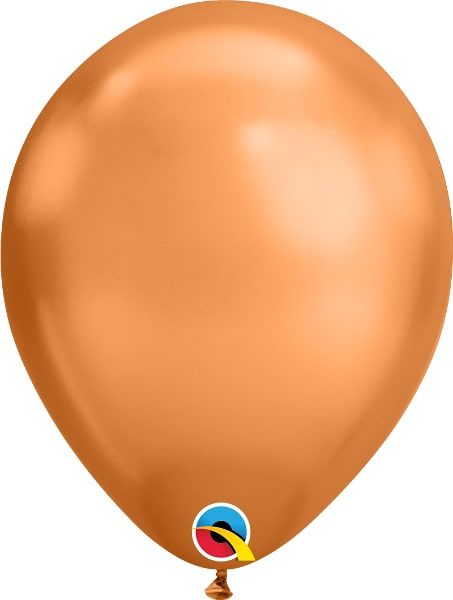 100 koper chroom ballonnen 28cm