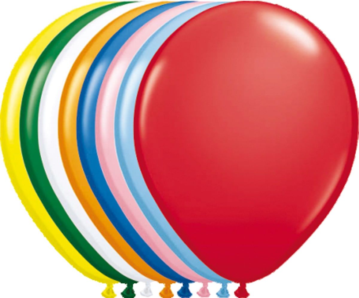 100 meerkleurige metallic ballonnen 30cm