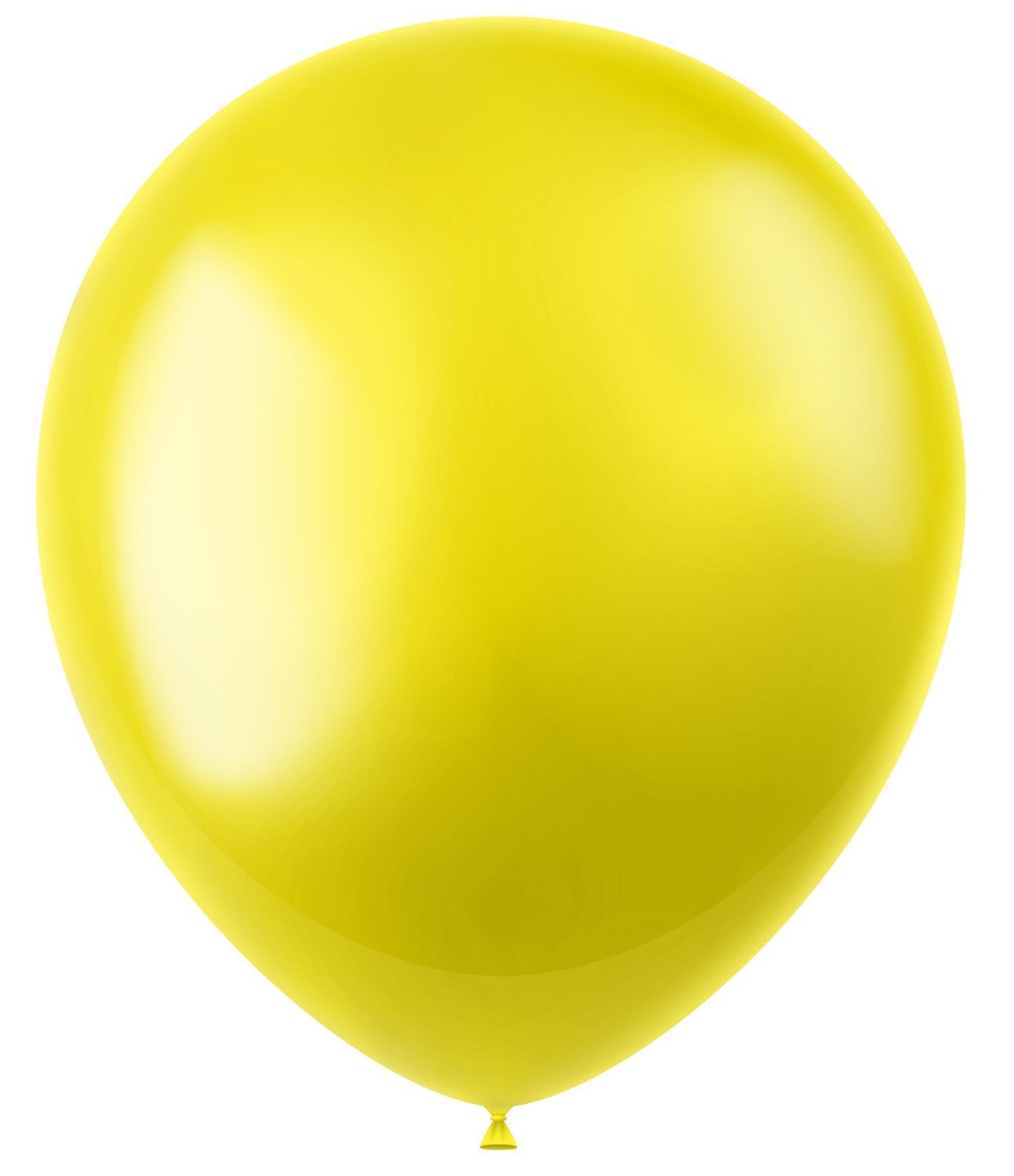 100 metallic ballonnen zesty yellow 33cm