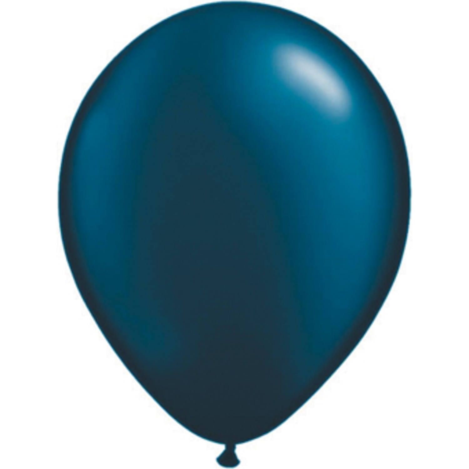 100 pearl midnight blue blauwe ballonnen 28cm