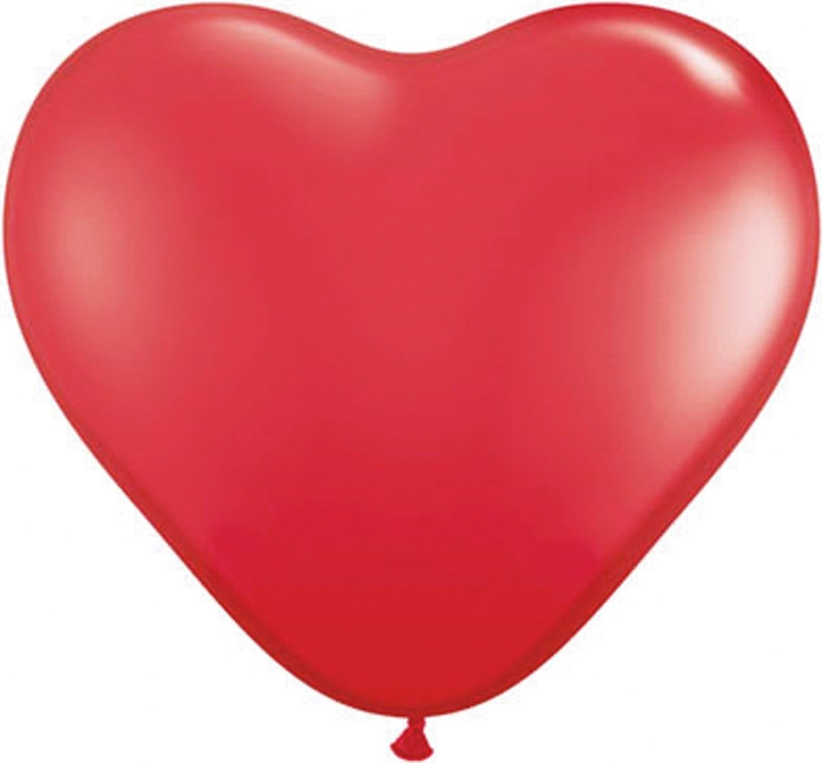 100 rode hartvormige ballonnen 28cm