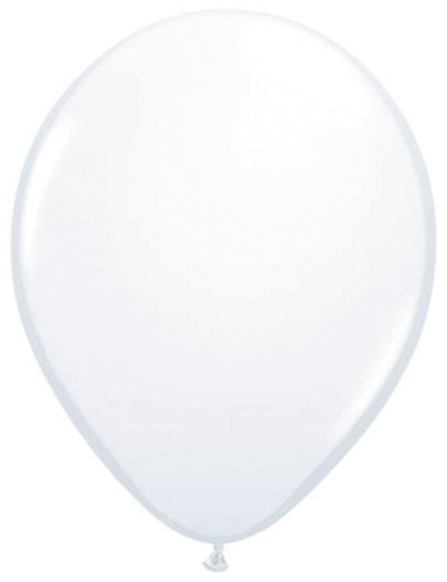 100 witte ballonnen 13cm