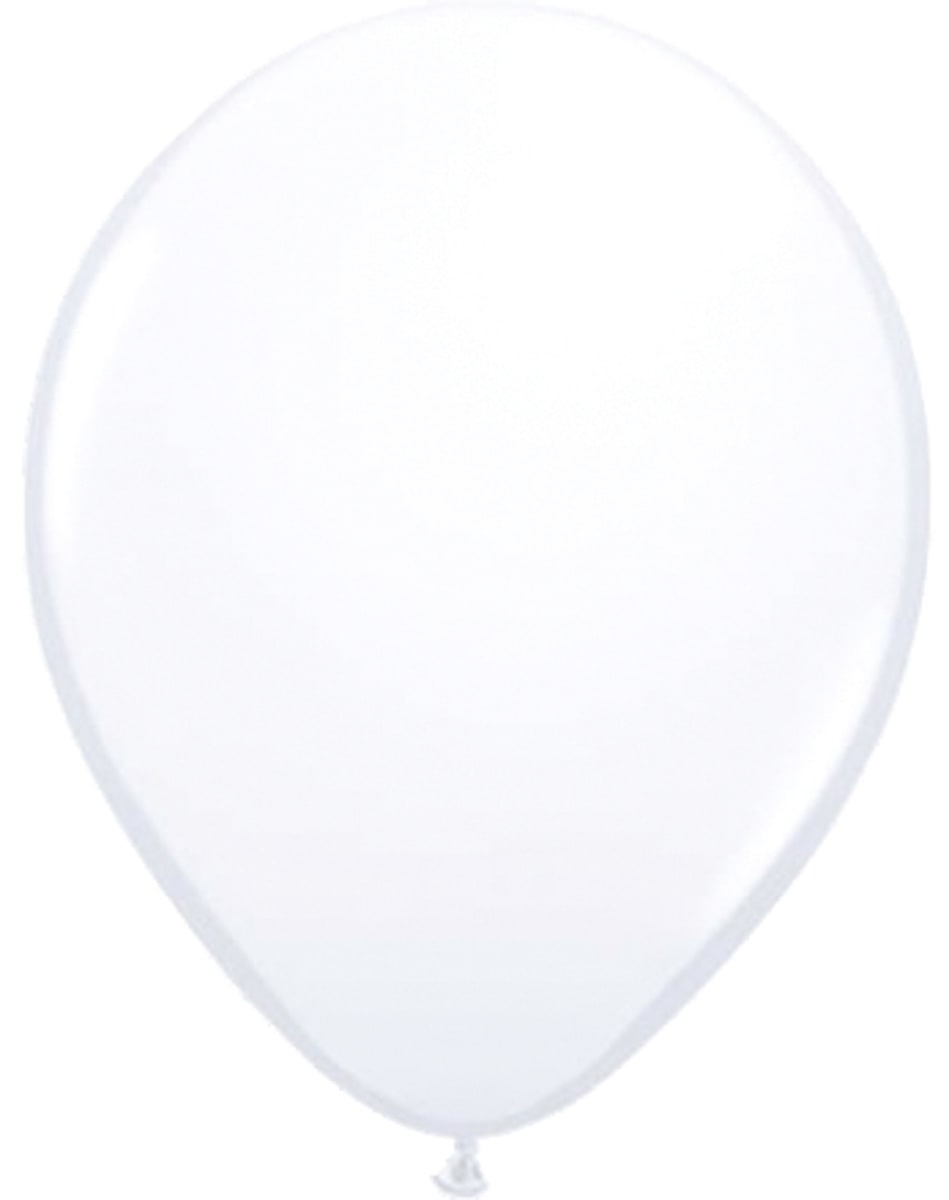 100 Witte Metallic Ballonnen 30cm