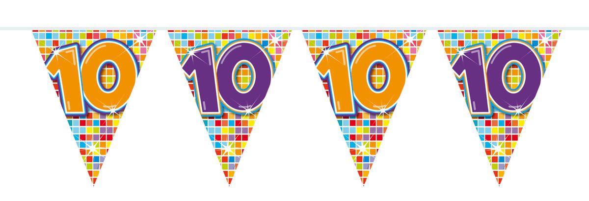 10e verjaardag slinger 10 jaar