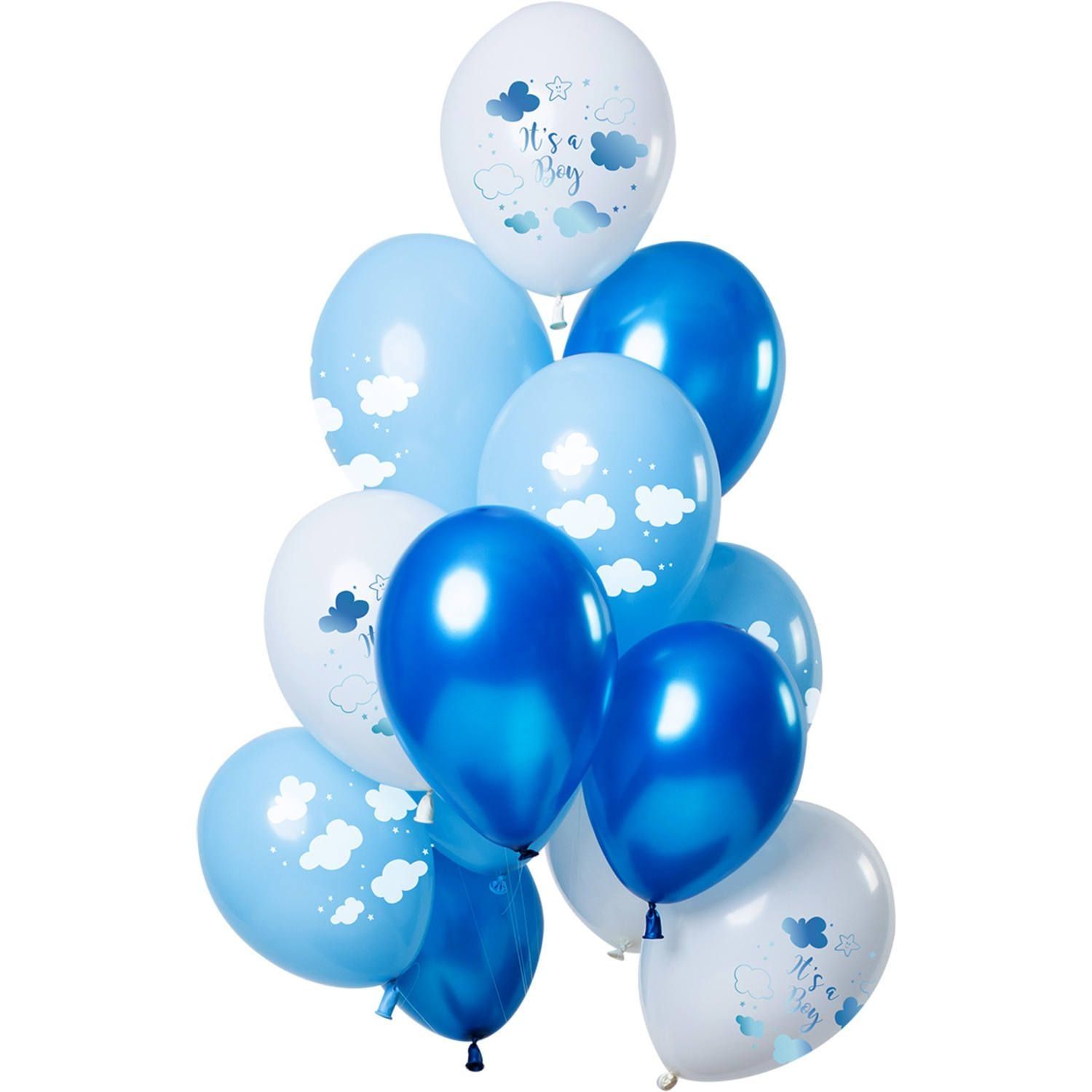 12 ballonnen It's a boy blauw 30cm