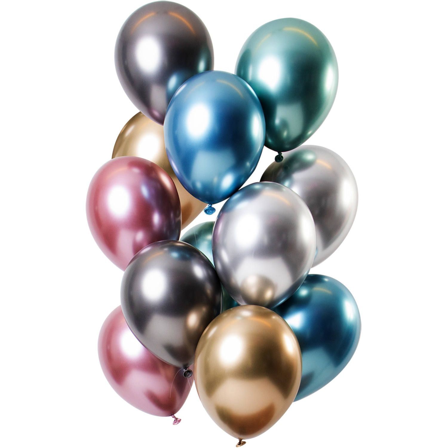 12 Ballonnen Mirror Effect Treasures 33cm