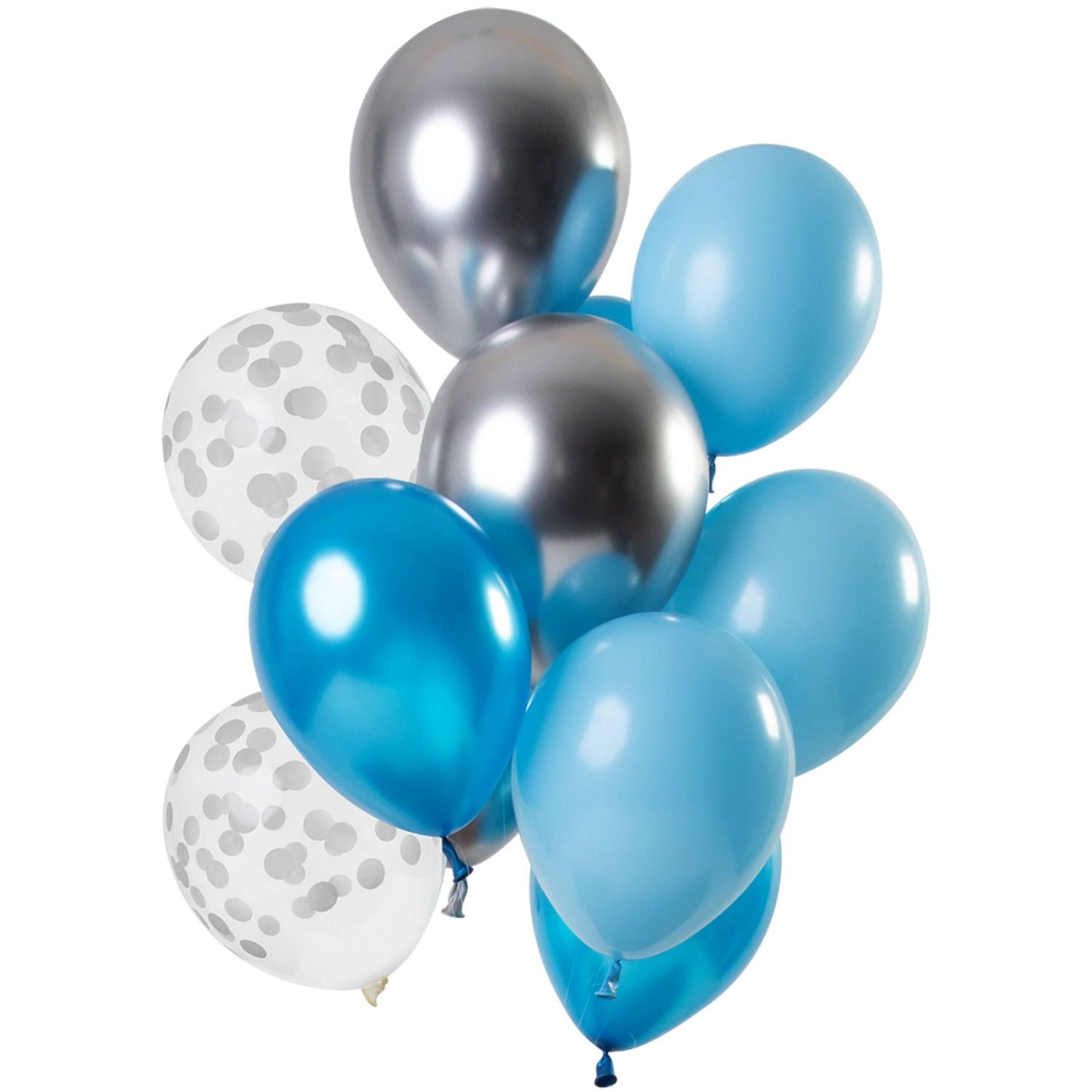 12 feestelijke ballonnen aquamarine 30cm