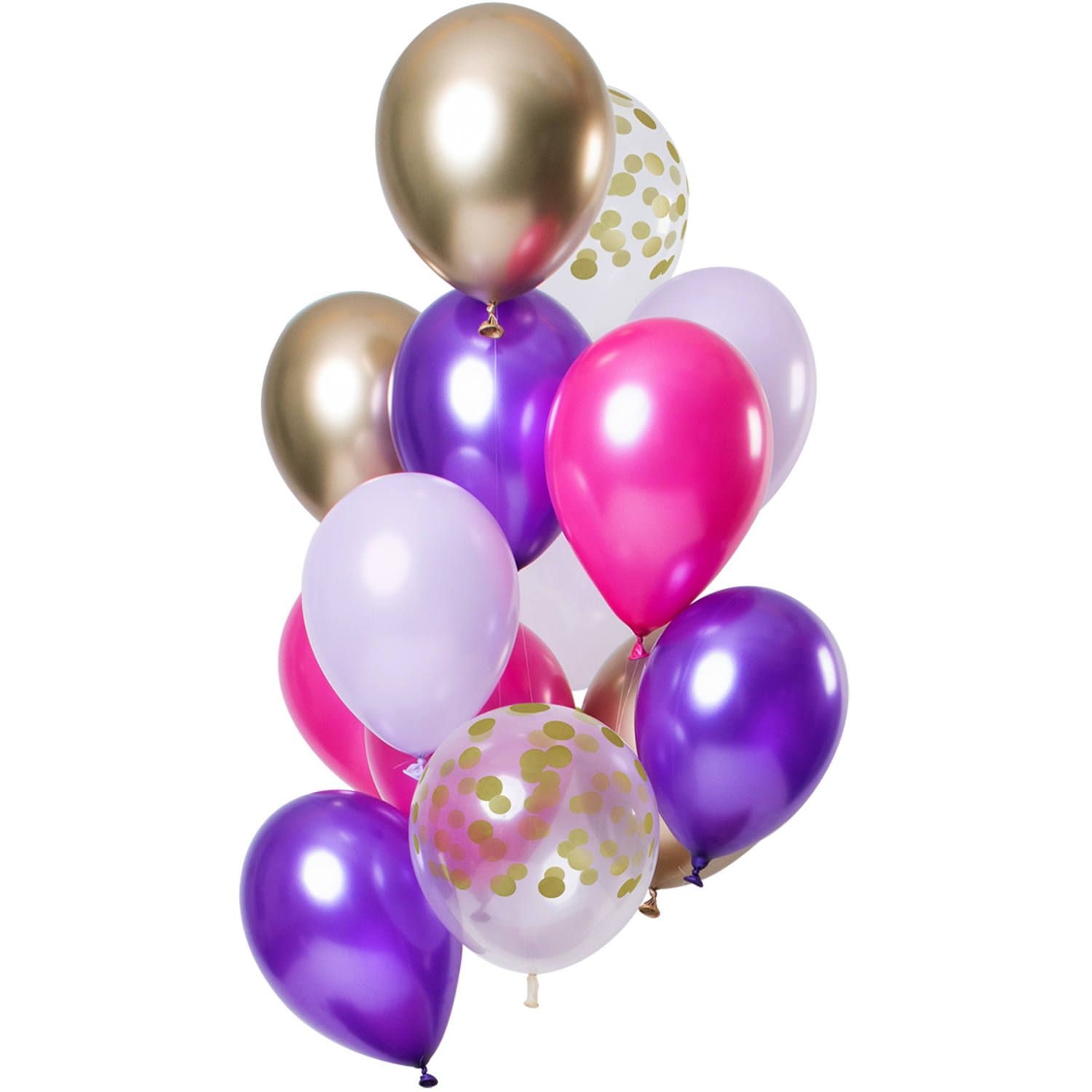 12 Feestelijke Ballonnen Purple Posh 30cm