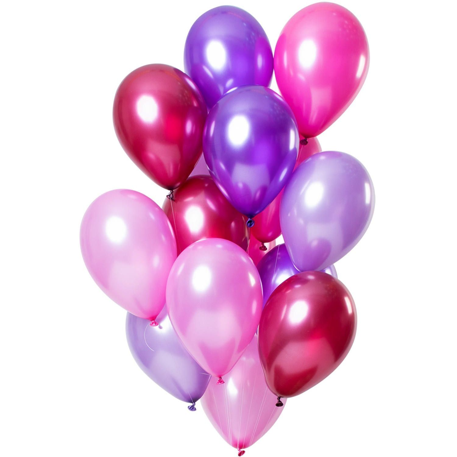 15 Ballonnen Merry Berry Pink Metallic 30cm